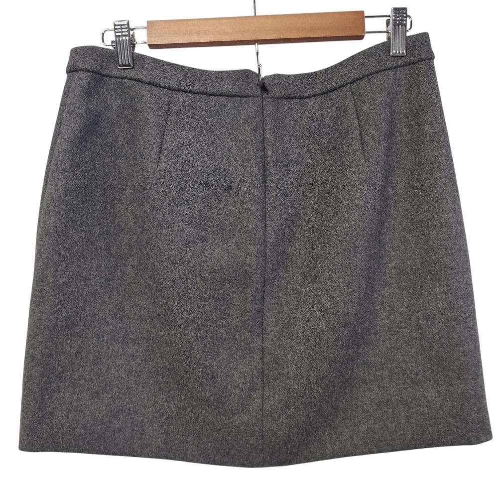 J. Crew Wool Blend Origami Skirt Mini Sequins Gray Women's Size 4 - Picture 5 of 12